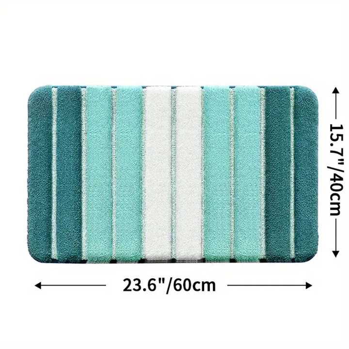 Lisslune | Lumiere Striped Absorbent Bath Mat
