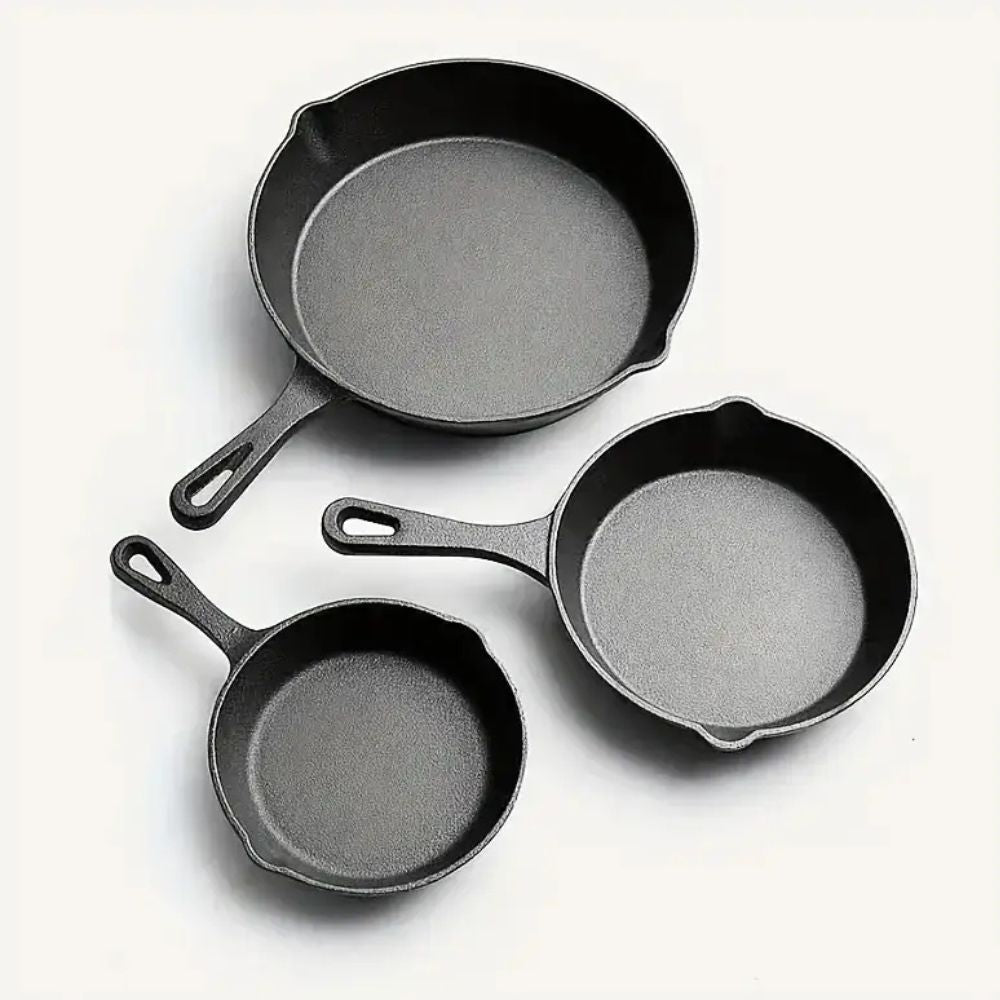 Lisslune | Black Cast Iron Frying Pan