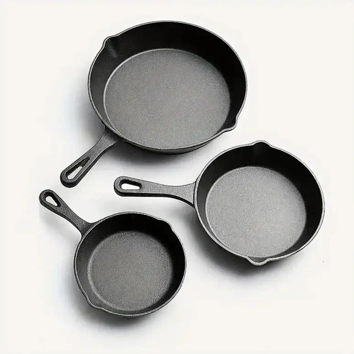 Lisslune | Black Cast Iron Frying Pan