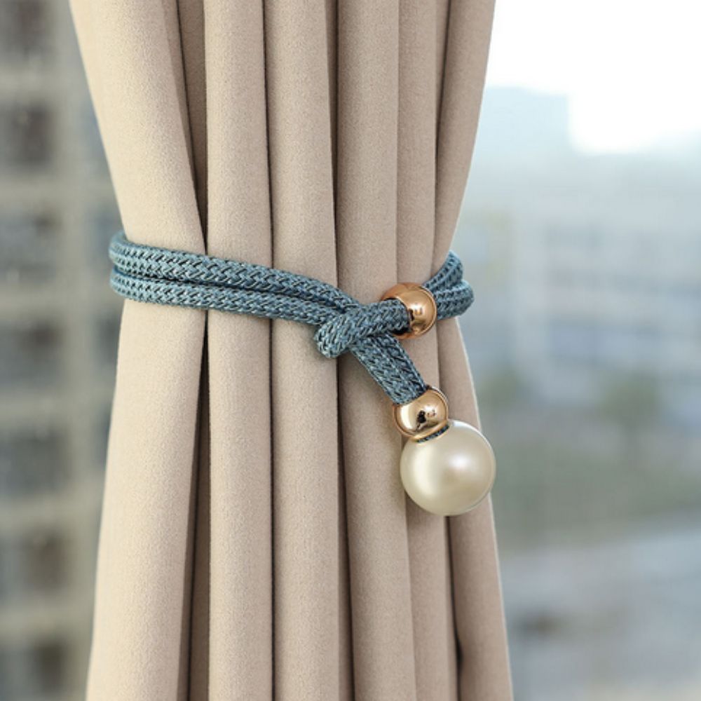 Lisslune | Lustrous Pearl Curtain Tie Back | 2 Pcs Set