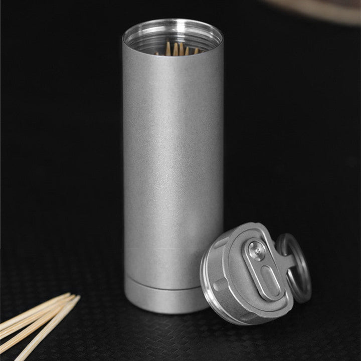 Lisslune | Titanium Alloy Outdoor Portable Toothpick Holder and Mini Pill Case
