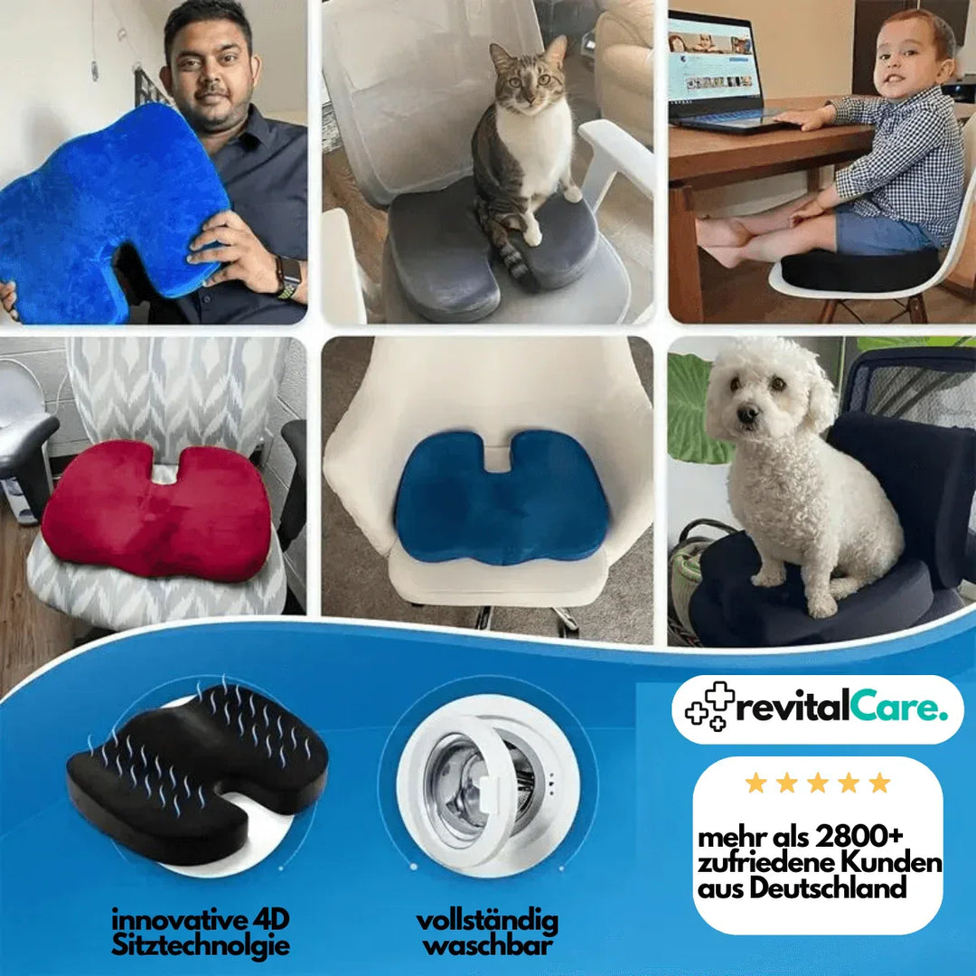 Lisslune | Ergonomic 4D Comfort Seat Cushion with Orthopedic Support