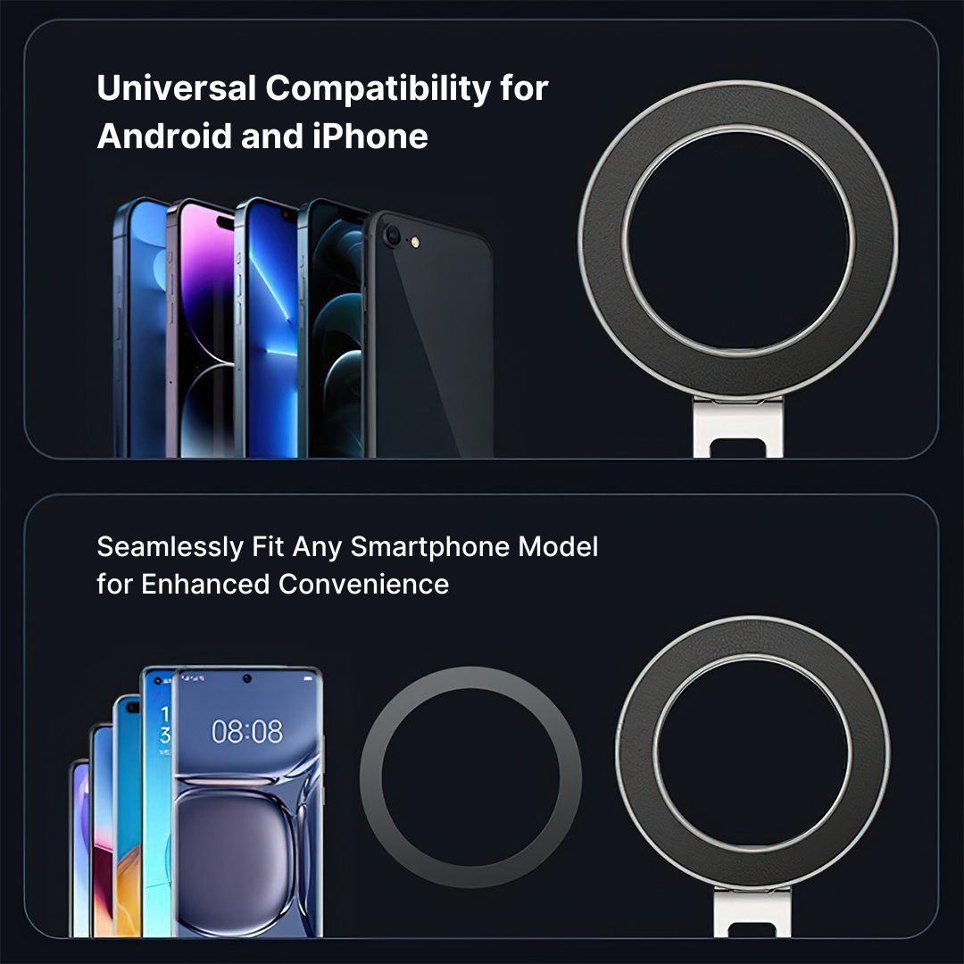Lisslune | Top Rated Magnetic Car Phone Holder with Adjustable Stand - Best Auto Phone Mount for iPhone