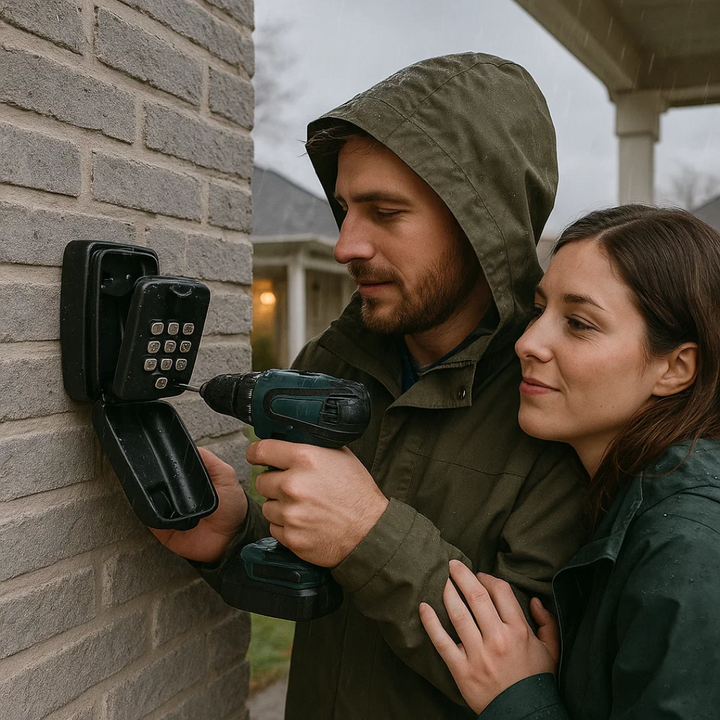 Lisslune | KeyGuard Outdoor Safe – Weatherproof Wall-Mounted Key Box