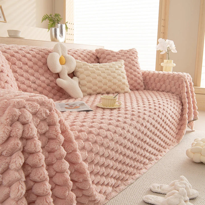 Lisslune | Tufted Rabbit Synthetic Sofa Cover