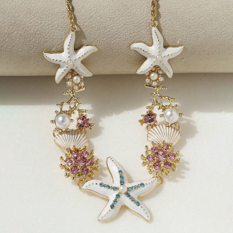 Lisslune | Shell Starfish Pearl Necklace