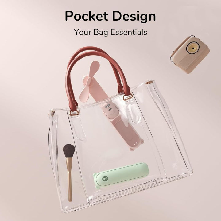 Lisslune | 3 In 1 Handheld Mini Fan | USB Rechargeable, Foldable Design & Ideal for Travel, Camping, and Outdoor Activities