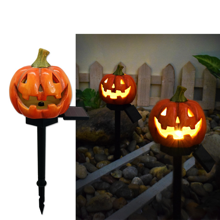 Lisslune | Halloween Solar Lights – Decorative LED Garden Lights with Pumpkin and Witch Designs