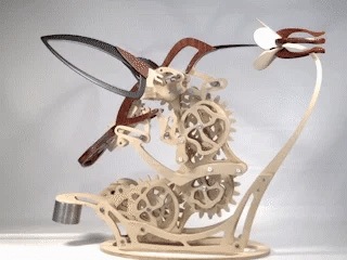 Lisslune | 3d Wooden Mechanical Hummingbird