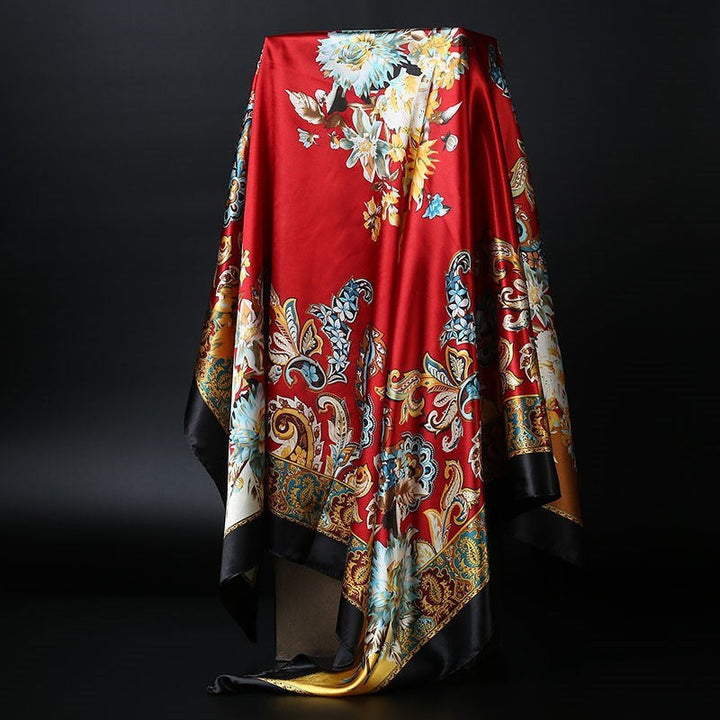Lisslune | Large square scarf Simulation silk scarf All-match scarf Scarf