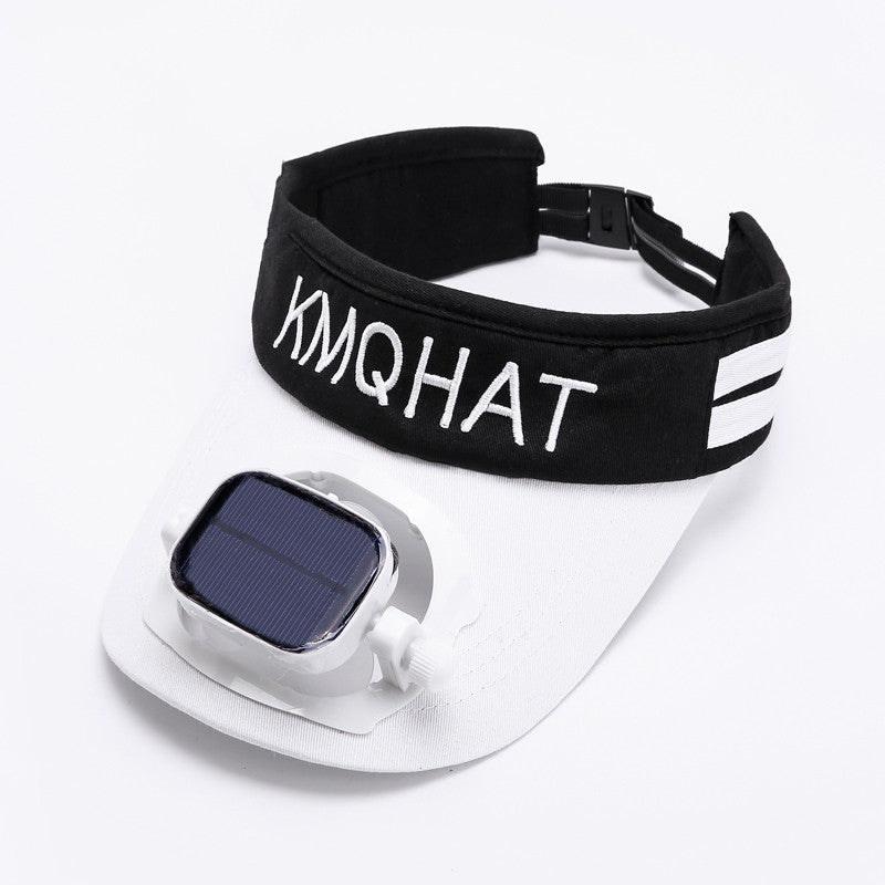 Lisslune | Sun Visor Hat with Solar Powered Fan, for Camping, Hiking