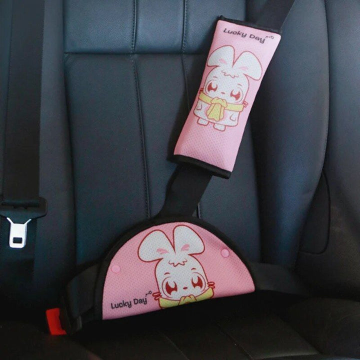 Lisslune | Children's Cartoon Safety Seatbelt Cushion and Adjustment Set