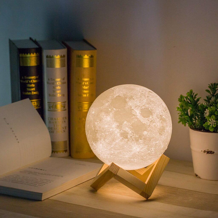 Lisslune | Lunar Moon Light Lamp | Lunar Globe Light with Stand