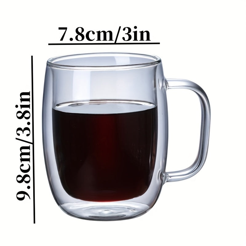 Lisslune | ThermoSip Double-walled Glass Mug – Borosilicate Glass, Heat Resistant & Elegant