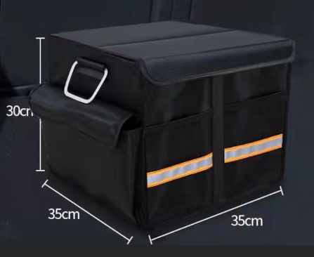 Lisslune | Car Trunk Organizer Foldable Cover Durable Sturdy Thickened Plate Collapsible Trunk Storage Box