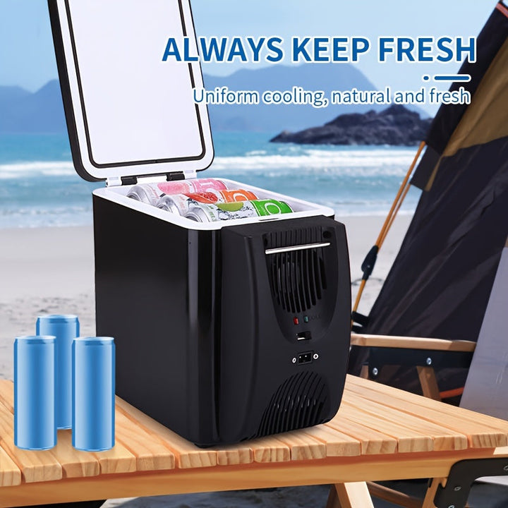 Lisslune | Compact 6L Portable Mini Fridge for Cars – DC 12V Electric Cooler for Drinks, Seafood and Fruits, Ideal for Travel and Outdoor Adventures