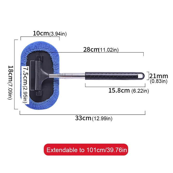 Lisslune | 3-in-1 Extendable Car Window Cleaning Set with Rotating Head