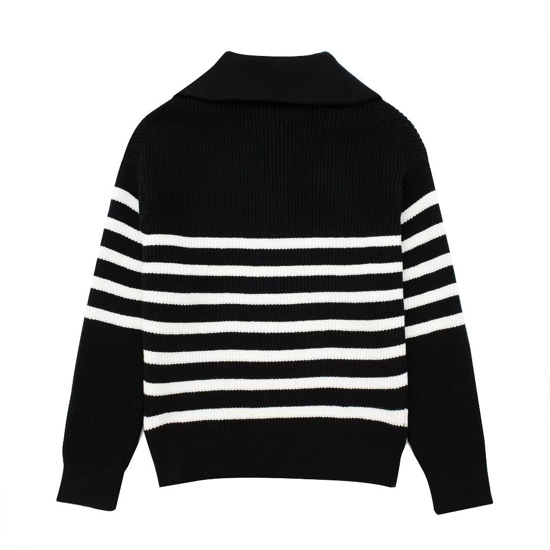 Lisslune | All Match Wool Sweater with Open Collar