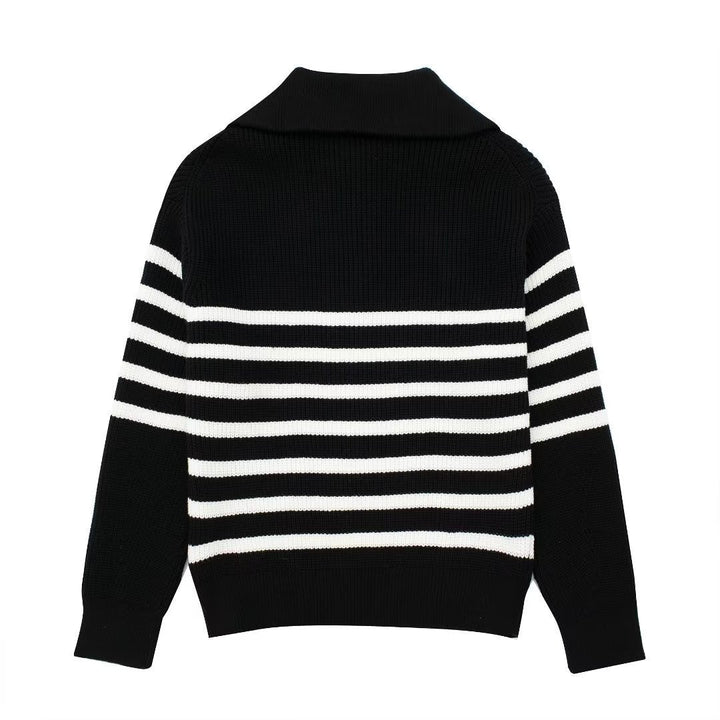 Lisslune | All Match Wool Sweater with Open Collar