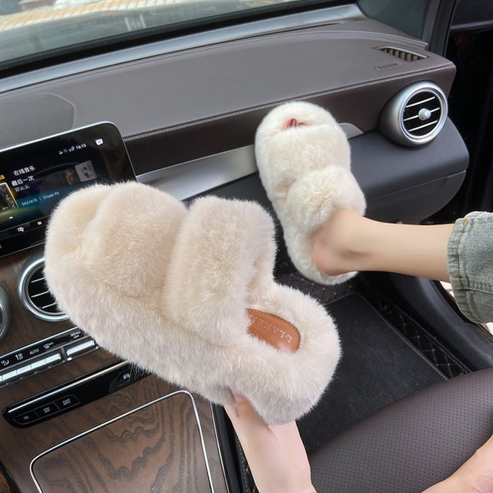 Lisslune | Leisure Fleece-lined Platform Slippers