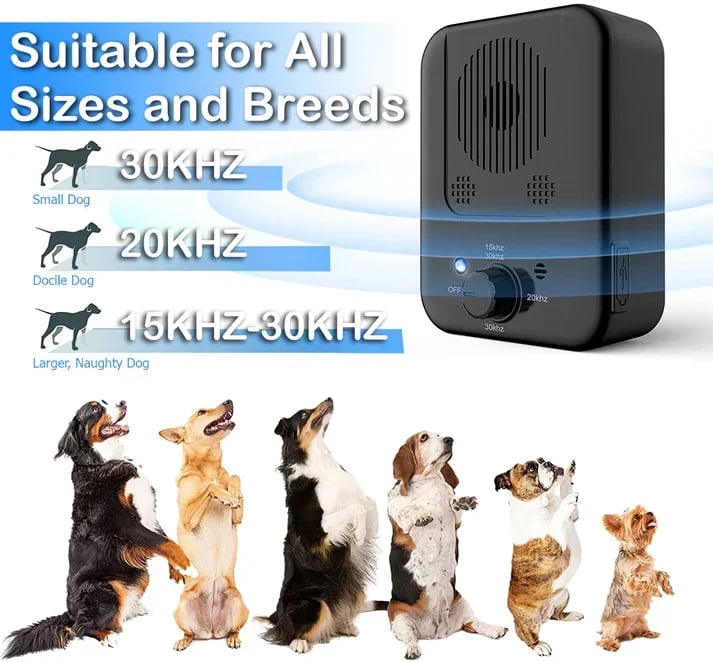 Lisslune | Ultrasonic Dog Barking Control Device (trains your dog not to bark)