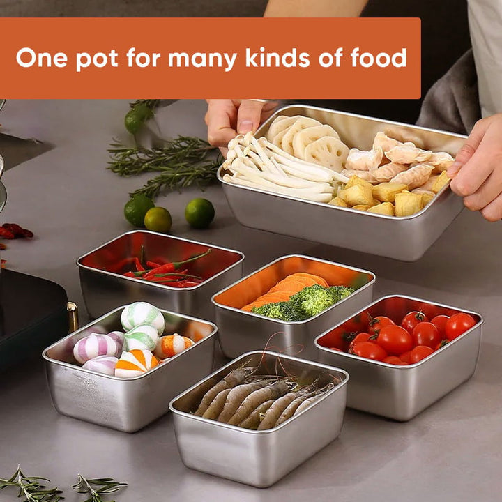 Lisslune | Stainless Steel Food Storage Container with Lid, Lunch, Snack Storage Box