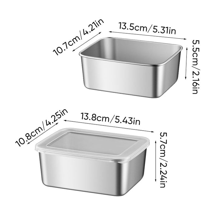 Lisslune | Stainless Steel Food Storage Container with Lid, Lunch, Snack Storage Box