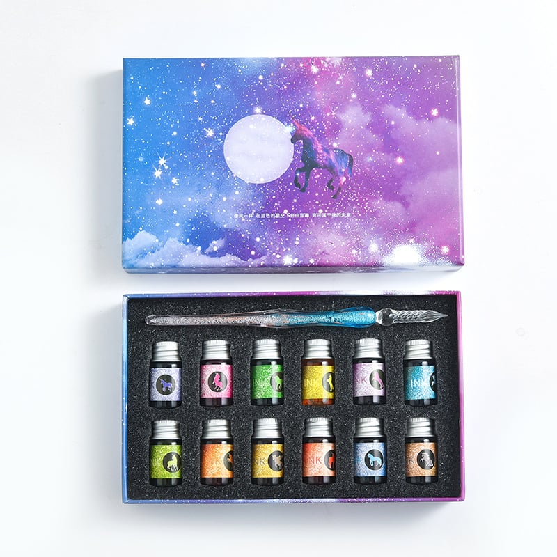Lisslune | Calligraphy Glass Dip Pen Ink Set
