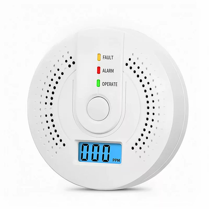 Lisslune | Carbon Monoxide Detector | Reliable Alarm Sensor with LCD Display for Home Safety