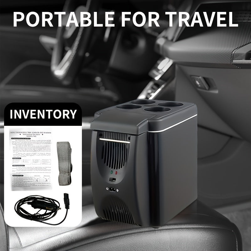Lisslune | Compact 6L Portable Mini Fridge for Cars – DC 12V Electric Cooler for Drinks, Seafood and Fruits, Ideal for Travel and Outdoor Adventures