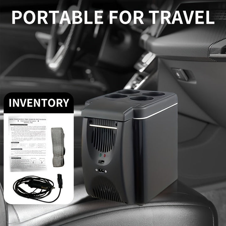 Lisslune | Compact 6L Portable Mini Fridge for Cars – DC 12V Electric Cooler for Drinks, Seafood and Fruits, Ideal for Travel and Outdoor Adventures