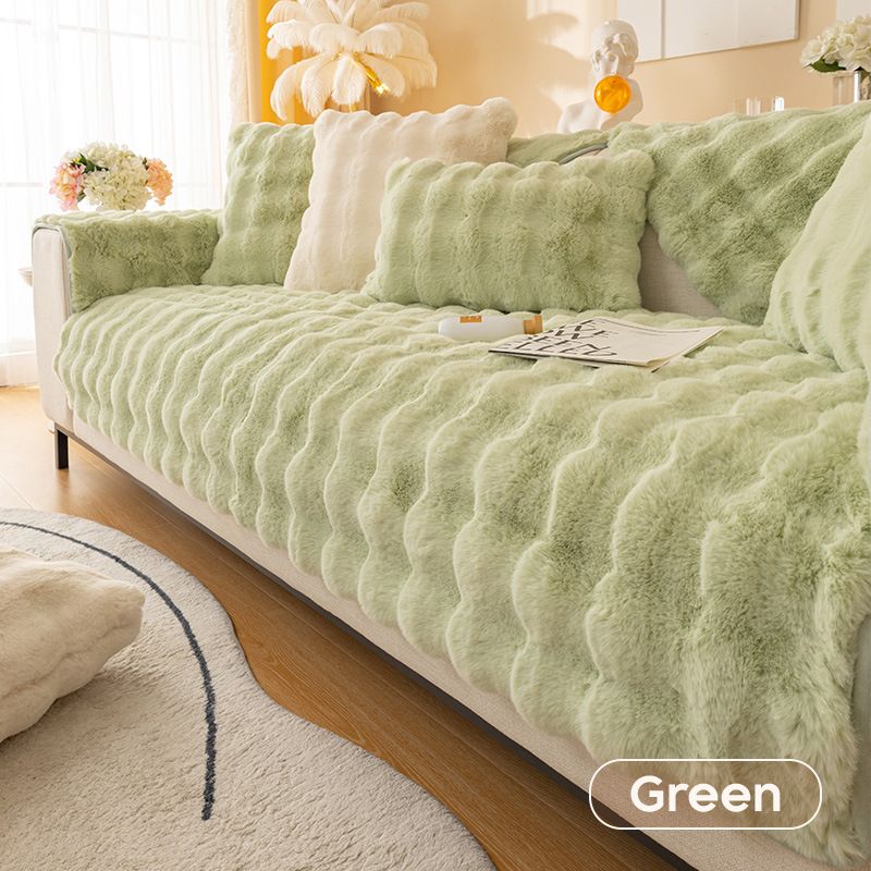 Lisslune | thick rabbit plush sofa cover