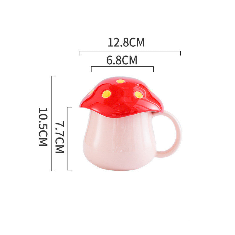 Lisslune | Creative Mushroom Ceramic Mug Student Lover Mug
