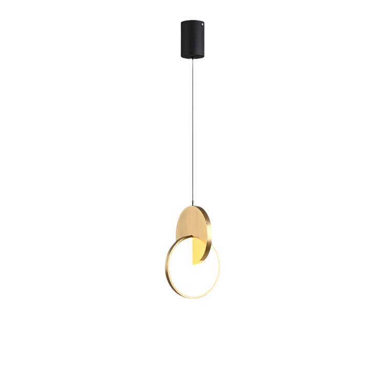Lisslune | NordicGlow – Modern Scandinavian LED pendant lamp with round frame and warm glow