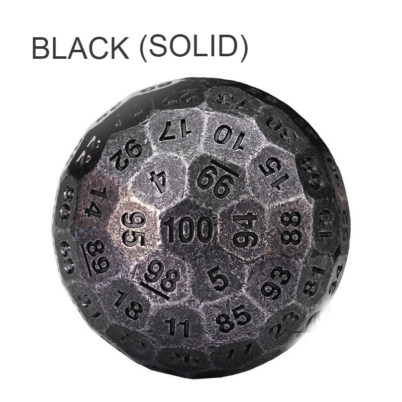 Lisslune | 100 Sided Polyhedron Metal Dice with Numbering, Designed for Big Party & More Possibilities