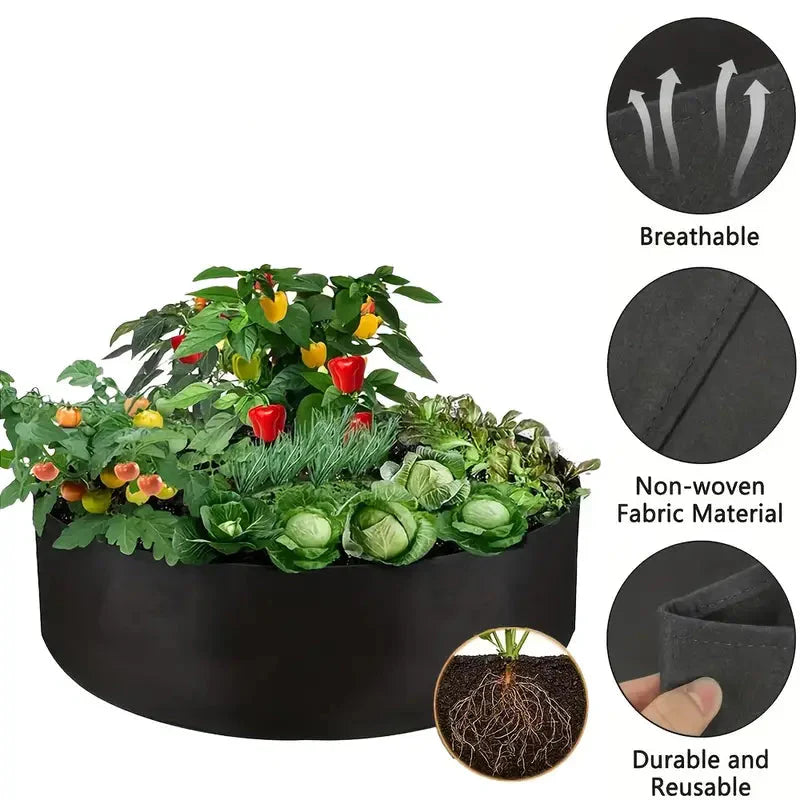 Lisslune | Round Plant Growth Bag – Garden Container for Easy Plant Growth