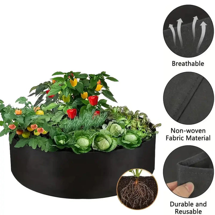 Lisslune | Round Plant Growth Bag – Garden Container for Easy Plant Growth