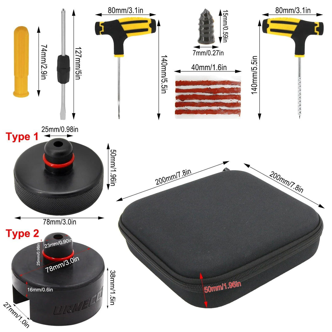 Lisslune | 20Pcs Universal Rubber Jack Pad with Tire Repair Kit for Tesla Models