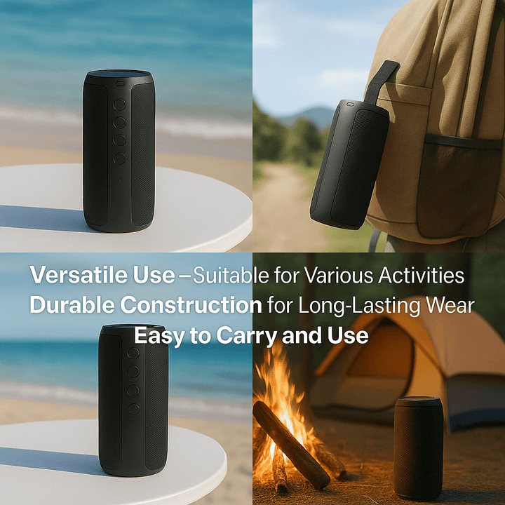 Lisslune | Best Waterproof Bluetooth Wireless Speaker x360 Compact Small