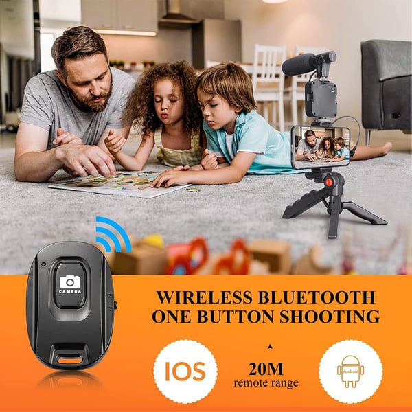 Lisslune | Professional Video Microphone Set with Tripod and LED Video Light