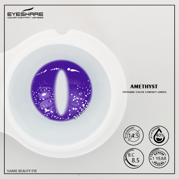 Rynx Cosplay Amethyst 14.5mm 1 Pair | 1 Year