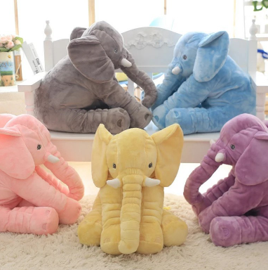 Lisslune | Cuddly Elephant Cushion | Fluffy Soft | Dual Use | Nice Gift