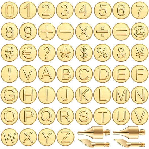 Lisslune | 26 Letters Copper Mold —DIY Wood Burning/Carving Set