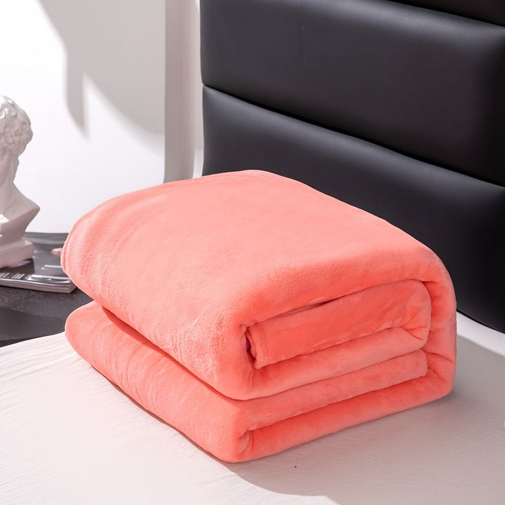 Lisslune | Soft and warm gray flannel blanket for all seasons