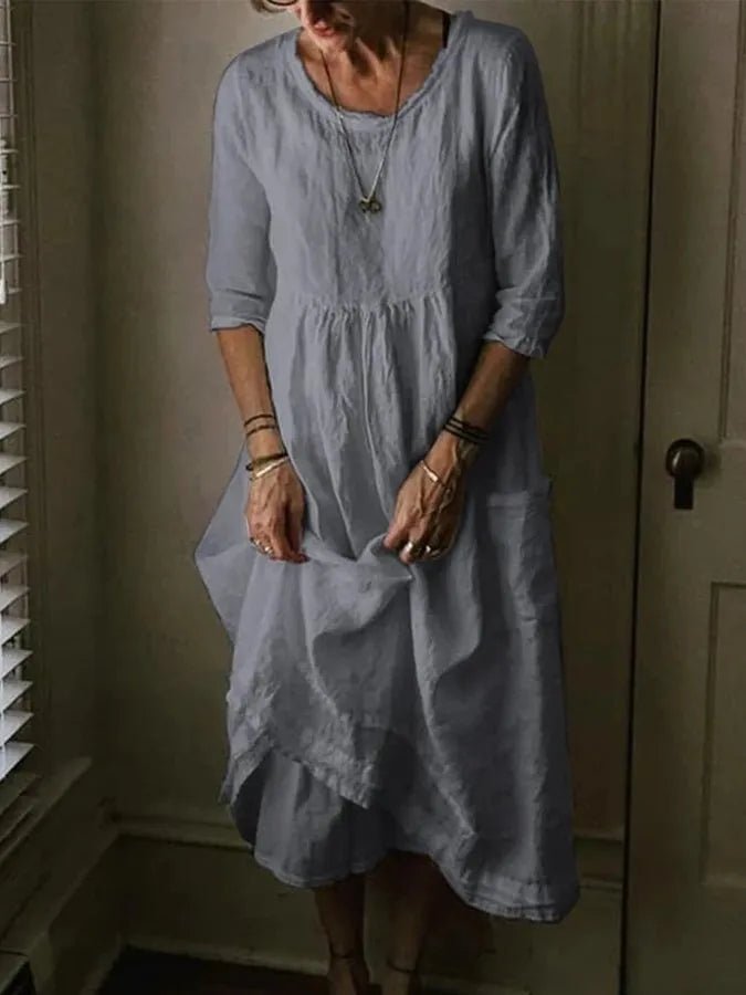 Lisslune | Chic Linen Dress for Women: elegant simplicity meets comfort