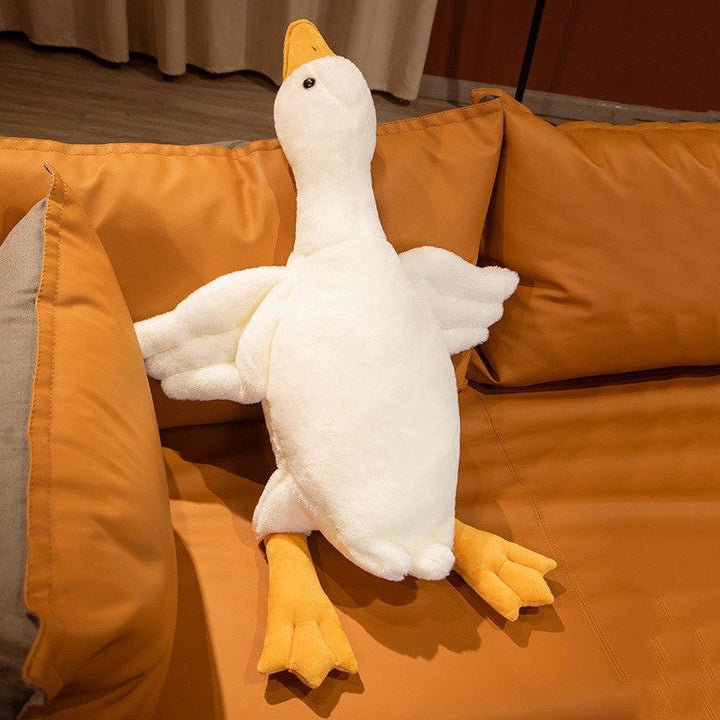 Lisslune | Large White Goose Puppet Pillow Sleeping Plush Toy