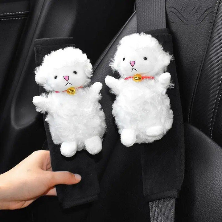 Lisslune | Cartoon Lamb Plush Car Seat Belt Cover