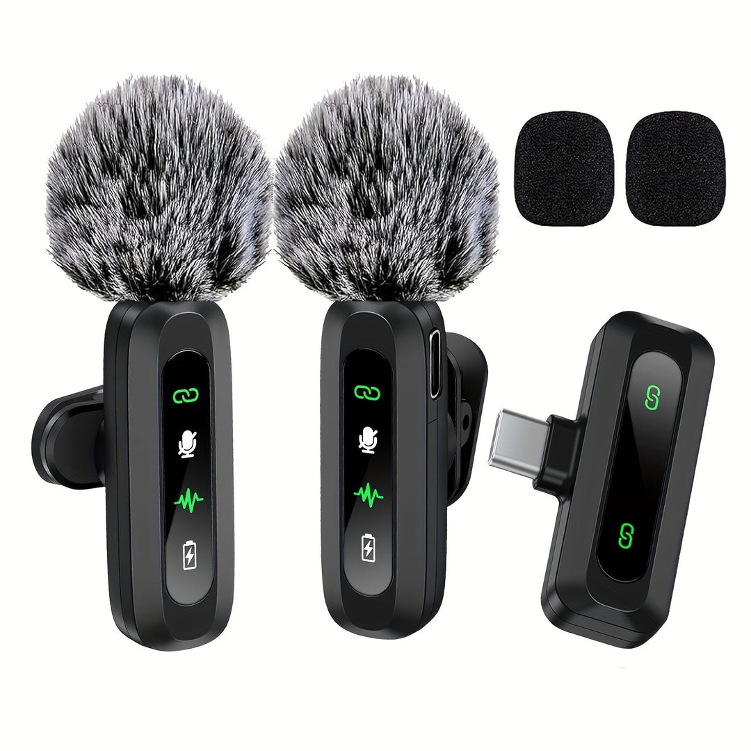 Lisslune | SoundSnap Wireless Clip Microphone – USB-C Microphone for Smartphone and Tablet