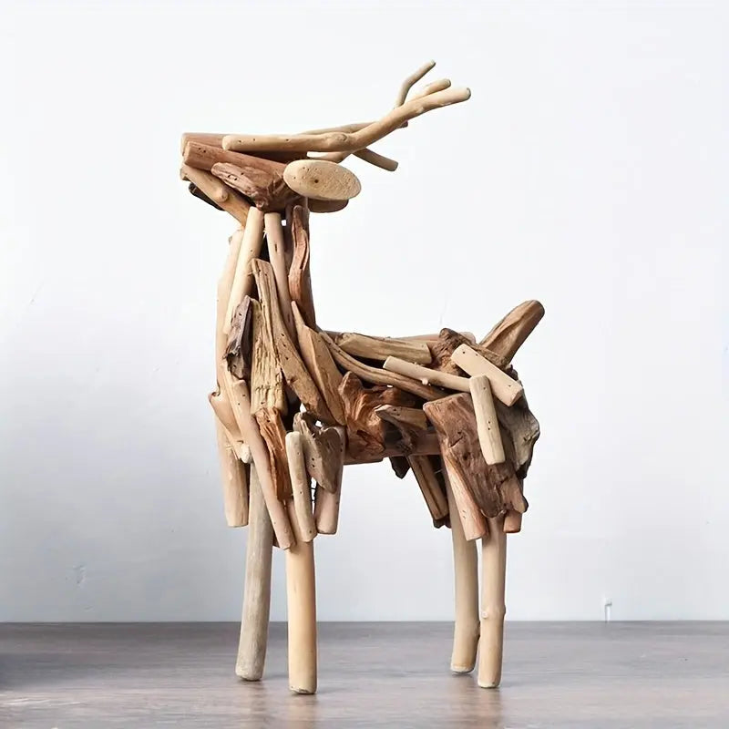 Lisslune | WoodGrace - Abstract Deer Sculpture