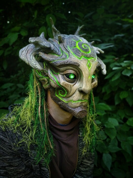 Lisslune | Green Man Forest Spirit Mask Costume Accessories Masks